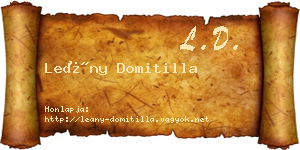 Leány Domitilla névjegykártya